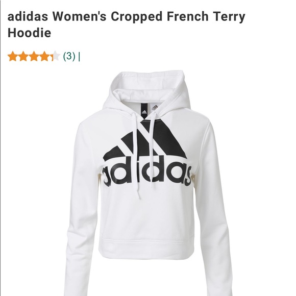adidas cropped french terry hoodie